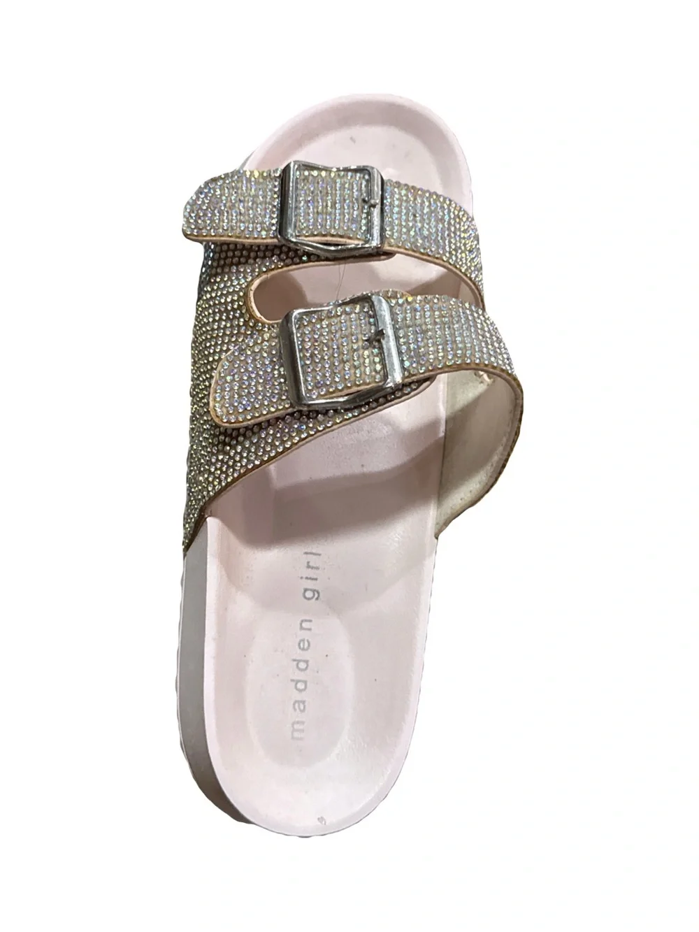 Madden Girl Sparkle Double-Buckle Slides 8